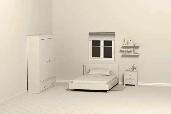 Witte kamer — Stockfoto