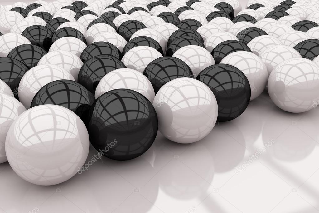Black and white balls — Stock Photo © erllre 76942985
