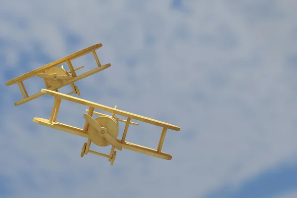 Дерев'яні літаки — стокове фото