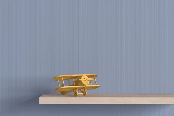 Деревянный самолёт — стоковое фото