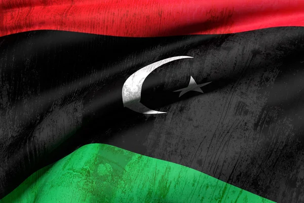 Libysche Flagge — Stockfoto