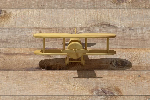 Деревянный самолёт — стоковое фото