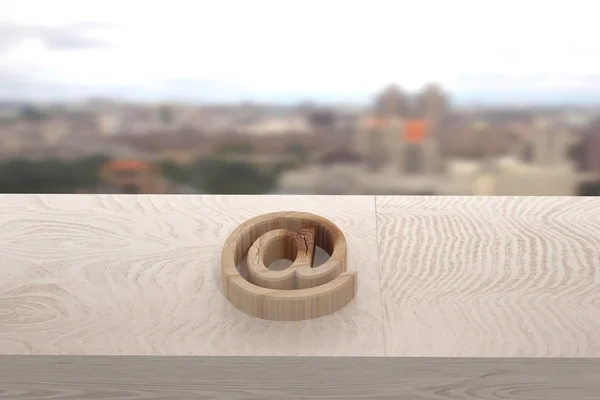 3d en una superficie de madera — Foto de Stock