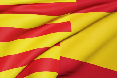 Katalonya ve İspanya bayrağı