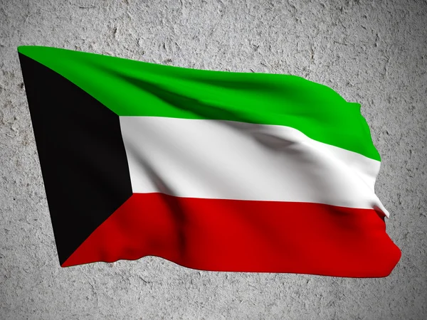 Σημαία Κουβέιτ — Φωτογραφία Αρχείου