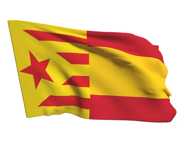 Catalonie et drapeau d'Espagne — Photo