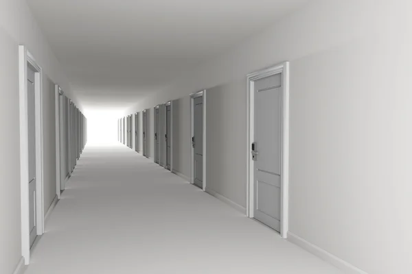 3d rendering of an interior scene of an empty corridor — Stock Photo, Image