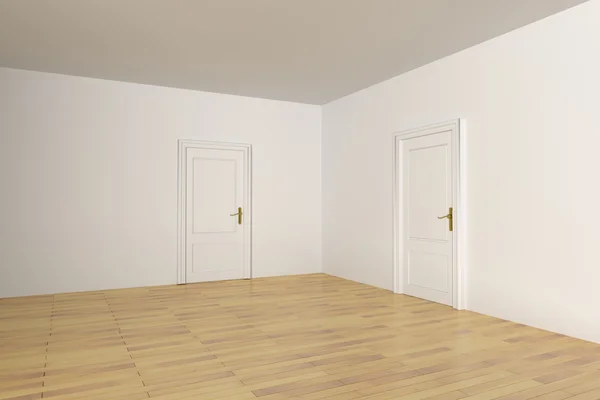 3d rendering of a minimalism room with doors — ストック写真