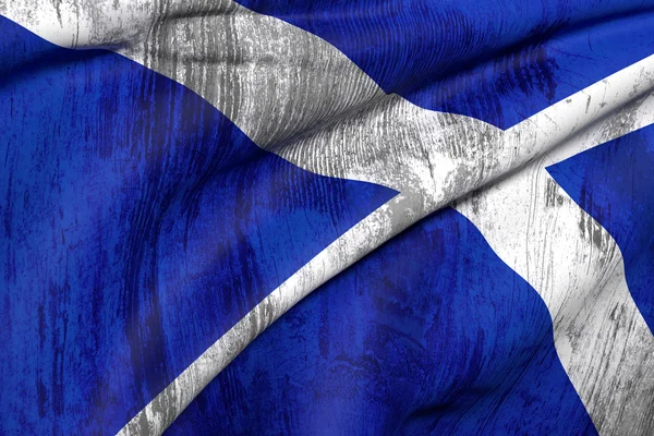 3d rendering of an old and dirty Scotland flag — Stock Photo, Image