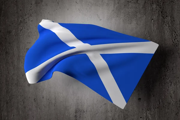 3d rendering of a Scotland flag on a dirty background — Stock Photo, Image