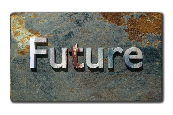 3d representación de la palabra futura en una superficie oxidada —  Fotos de Stock