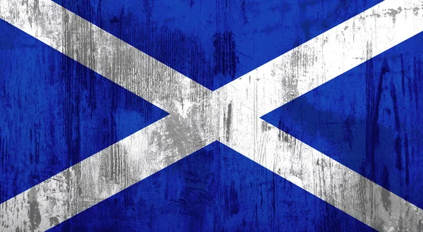 Illustration of an old and dirty Scotland flag — Stock Photo, Image