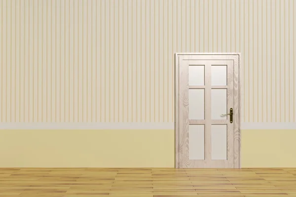 3d rendering of a minimalism room with a door — Stock Photo, Image