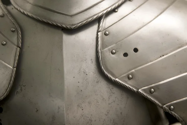 Detalhe de uma armadura medieval europeia — Fotografia de Stock