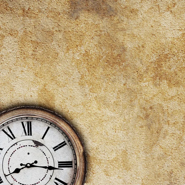 Background with vintage clock — Stock Photo, Image