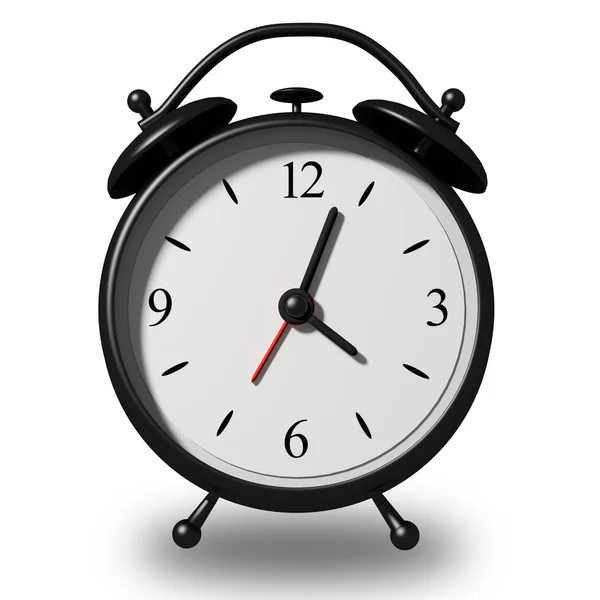 Alarm saatinin 3d görüntüsü beyaz üzerine izole edilmiş — Stok fotoğraf