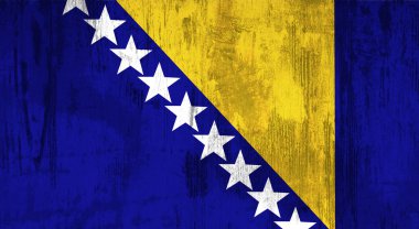 Bir eski ve pis bosinia Hersek bayrağı çizimi