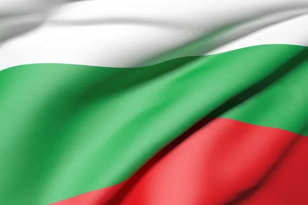 3D-weergave van een vlag van Bulgarije — Stockfoto