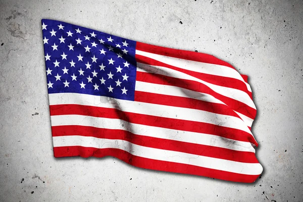 3d rendering of an united states flag on an old background — Stock Photo, Image