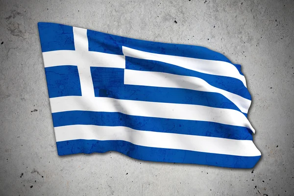 3D-Darstellung einer alten griechischen Flagge — Stockfoto