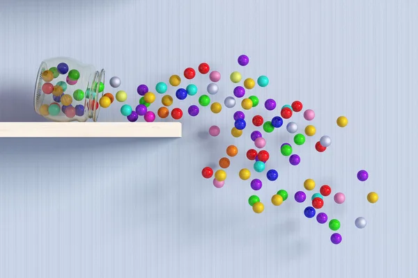 3d rendering of a lot of colored balls — Stock Photo, Image