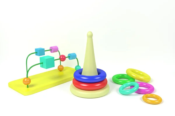 Rendering 3d di alcuni giocattoli per bambini — Foto Stock