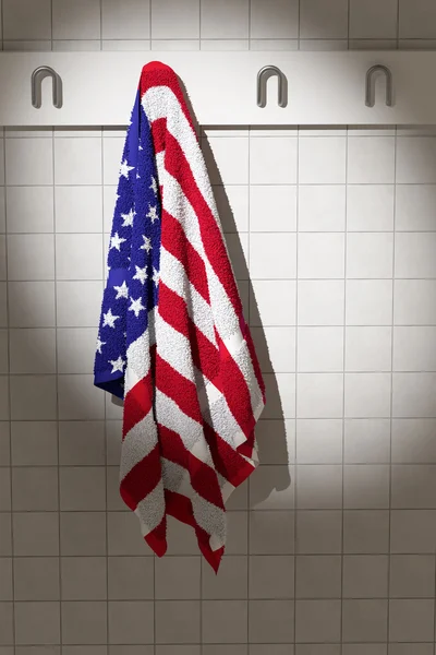 3D-рендерінг США рушник на ванну — стокове фото