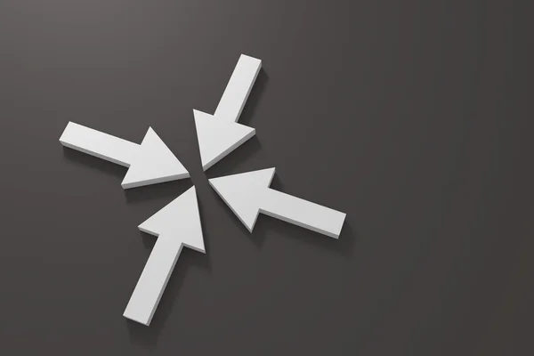 3d rendering of some white arrows — Stock Photo, Image