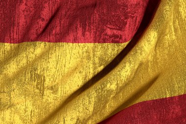 3D render bir eski ve pis İspanya bayrağı