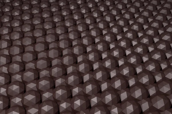 3d renderização de uma pilha de muitos círculos geométricos marrons — Fotografia de Stock