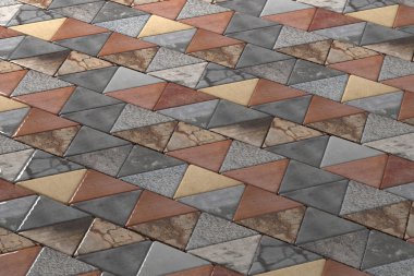 rhombus kaldırım bir close-up 3D render.