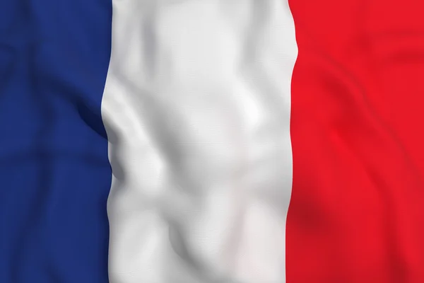 3d rendering of a france flag waving — Stock Photo, Image