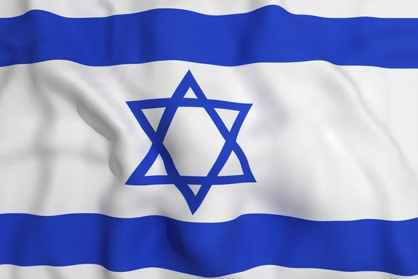 3d renderização de uma bandeira de Israel — Fotografia de Stock
