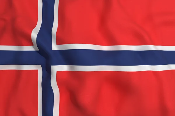 Representación 3d de una bandera de Noruega ondeando —  Fotos de Stock