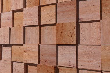 dokulu taş küplerin bir sürü 3D render