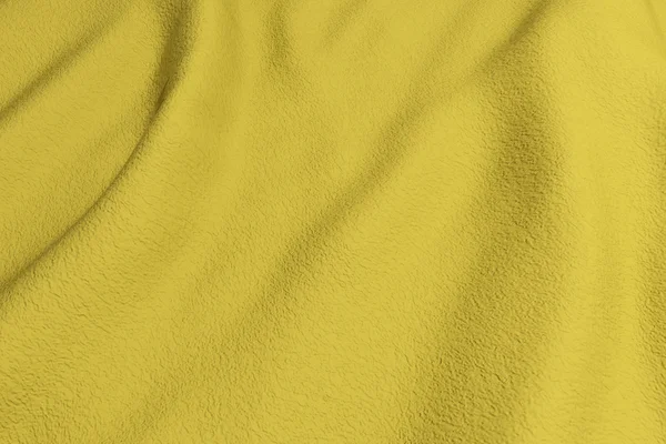 3D rendering του ένα κίτρινο ύφασμα κυματισμένη καθορισμός. Από ψηλά — Φωτογραφία Αρχείου