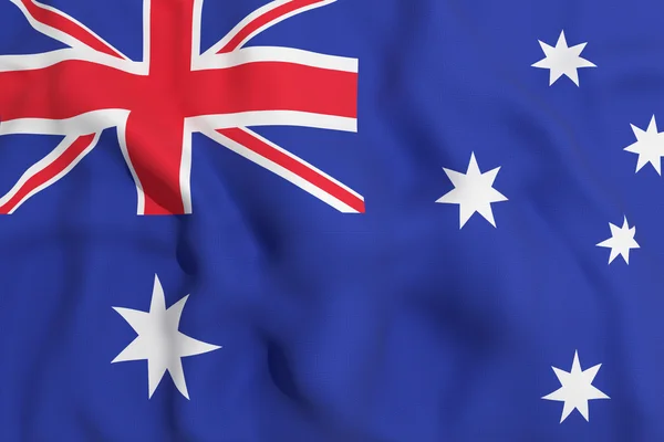 3D-Darstellung einer schwenkenden australischen Flagge — Stockfoto