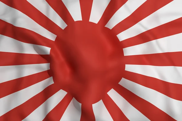3d rendering di una vecchia bandiera imperiale giapponese — Foto Stock