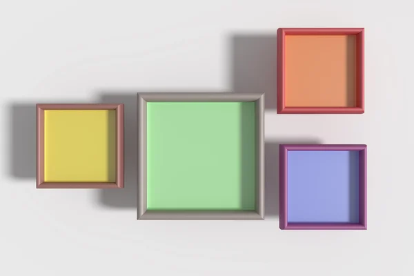 Рамки з прозорими барвистими окулярами — стокове фото