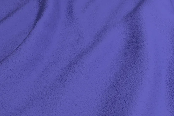 Renderowania 3D niebieski tkaniny falistego. Z góry — Zdjęcie stockowe