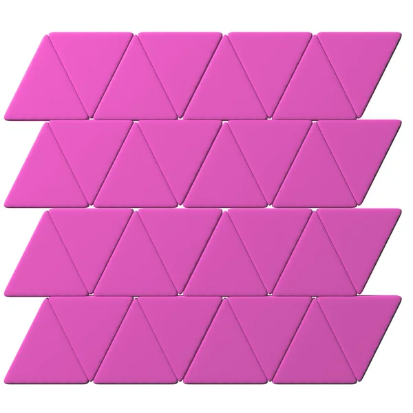 3D render üçgen yapılan bir pinkl duvar — Stok fotoğraf