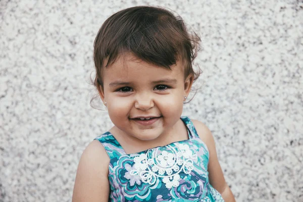Portrait of smiling lovely little girl — Stock Photo, Image