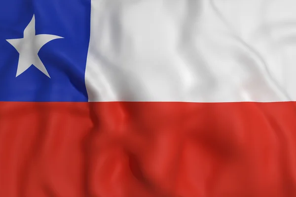 3D vykreslování mává vlajkou Chile — Stock fotografie