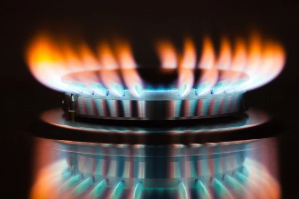 Gas burner flame — Stock Photo, Image