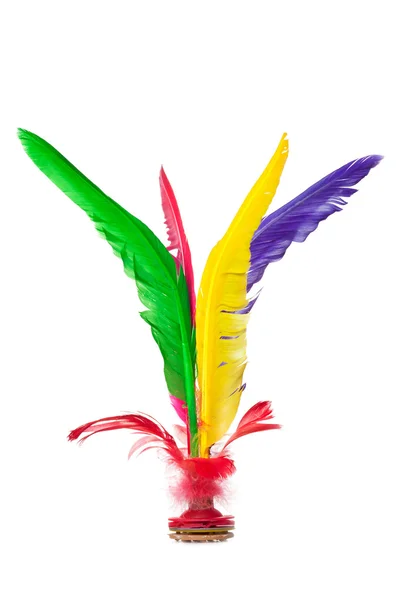 Pluma colorida Jianzi chino patada Shuttlecock — Foto de Stock