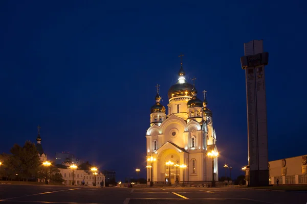 Catedral de Ortodox en Jabárovsk, Rusia — Foto de Stock