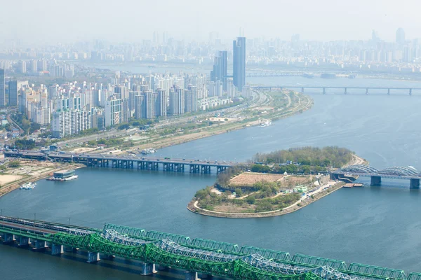 View of Seoul from 63 Building — 图库照片