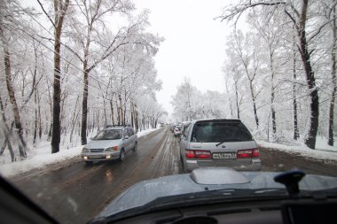 Habarovsk, Rusya - 06 Mayıs 2015: Kar Mayıs ayında