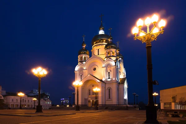 Catedral de Ortodox en Jabárovsk, Rusia — Foto de Stock