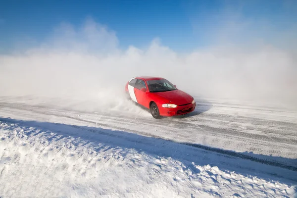 Auto da corsa su ghiaccio — Foto Stock